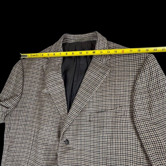 Ermenegildo Zegna Silk Cashmere Houndstooth Blazer 50L Made in Italy - Picture 6 of 11